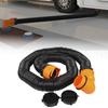 New RV Sewer Hose 3 Inch Sewage Pipe Shrinkage 1.3m To Stretch 4.8m for RV Camper Waste Management and Easy Storage