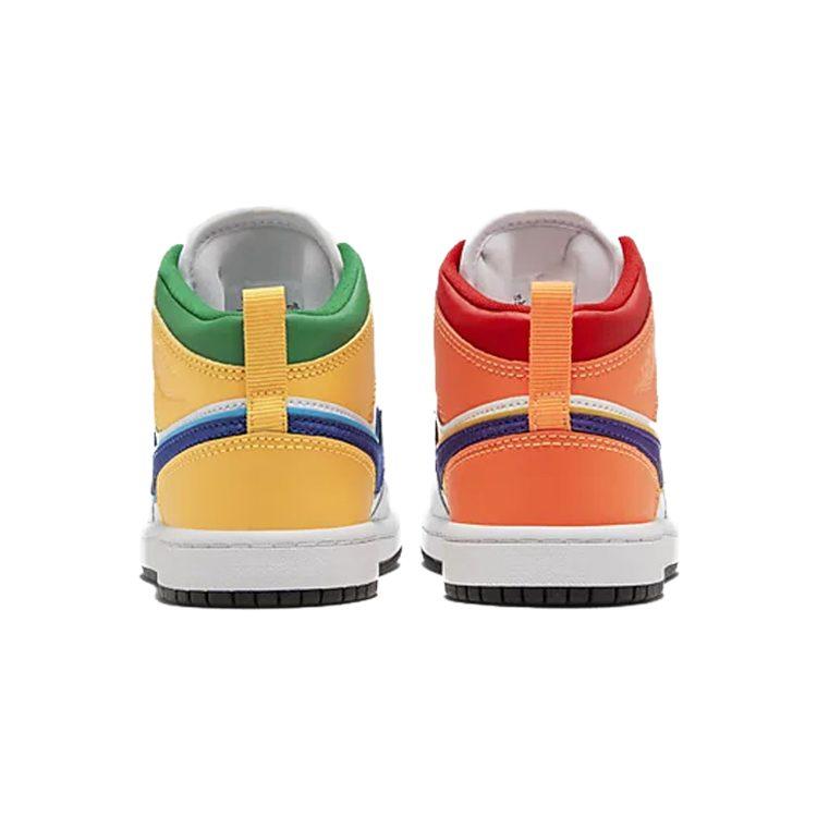 Jordan 1 Mid PS Белый Пурпурный Сине-зеленый 640734-128