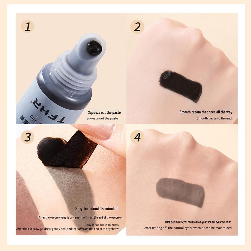 Водостойкая и устойчивая к поту отрывная краска для бровей TFHR, 15 г — долговечное решение для ленивого татуажа бровей