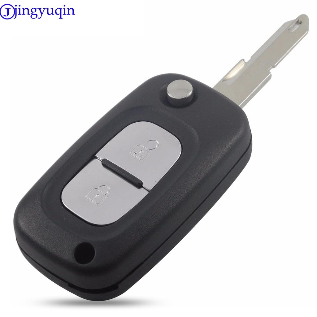 Jingyuqin 2 Buttons Car Key Case Cover Remote Flip Folding Car Key Shell For Renault