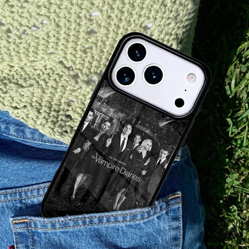 Чехол для телефона Дневники вампира Для iPhone 17 AIR 16 Pro Max 15 14 Pro 11 12 13 Ударопрочный силиконовый чехол
