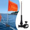 1.2 Meter Telescopic Flag Pole Holder Kit for Boats with 360° Rotation 0.6-1.75" Rails