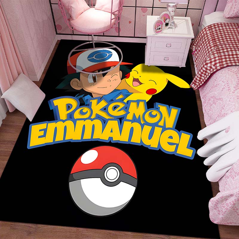 1PC Japan Pokémon Pikachu Printing Carpet for Living Room Bedroom Kid's Room Home Decor Sofa Play Mat Area Rug Non-slip Mat