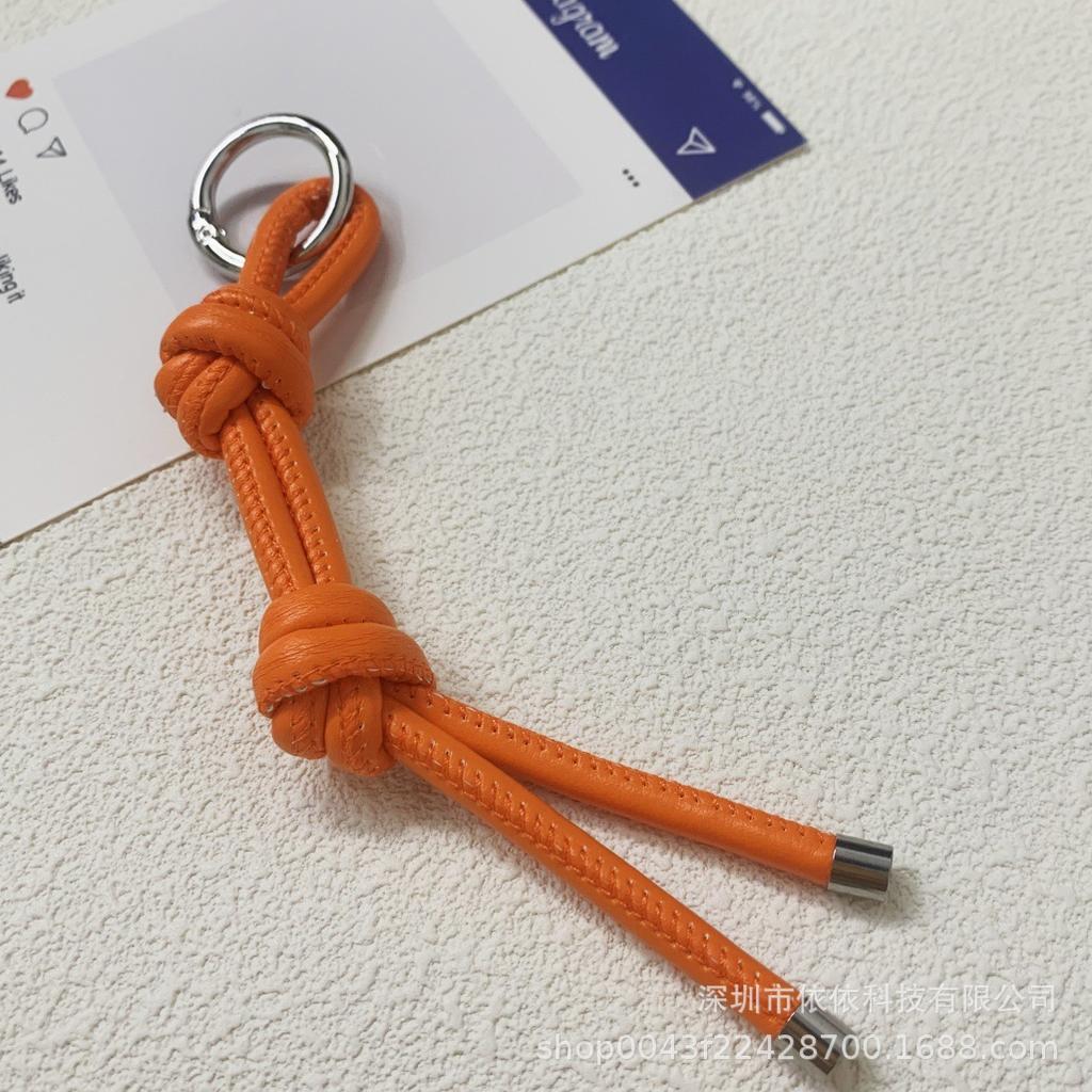 Новый DIY кожаный брелок-подвеска нишевый простой цвет конфет кожаная веревка плетеная подвеска для сумки универсальная и повседневная