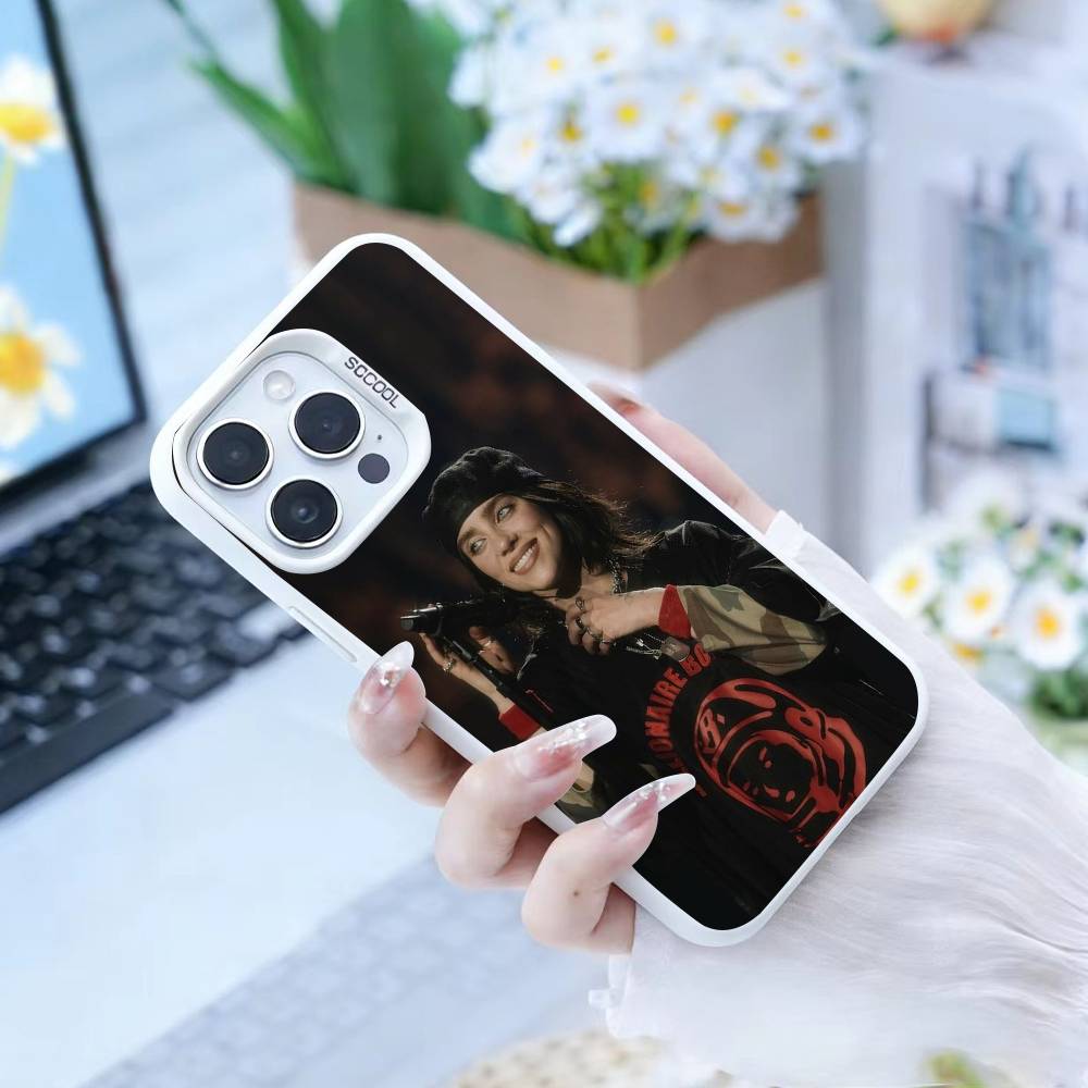 Чехол для телефона S-Singer B-Billie Eilish Для IPhone 16 17 15 14 12 13 Pro Max Белый Цвет Ударопрочный Чехол