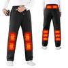Electric Heated Pants Windproof Cuffs 15 Heating Points Front and Heater Composite Fiber Heating Electric Heated Independent Temperature 3 Temperature