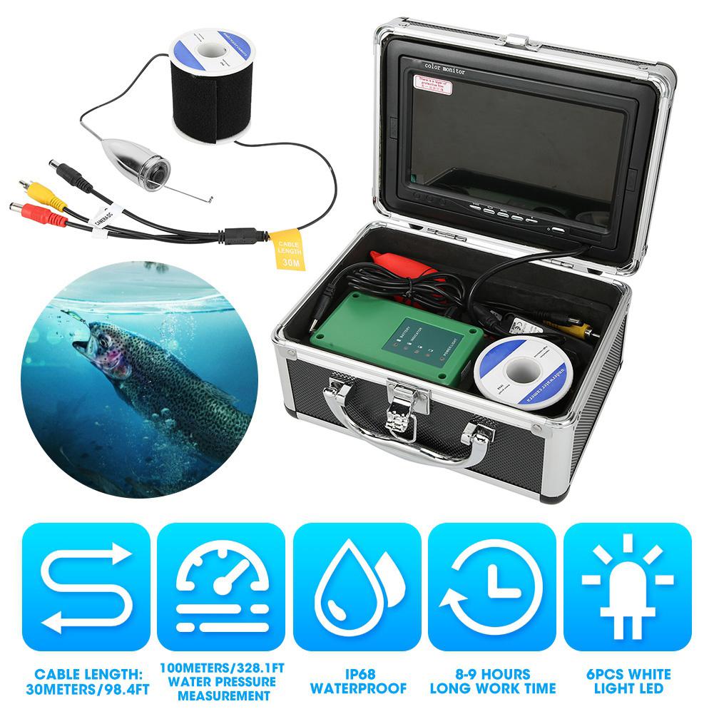 98.4ft 1000 TVL Underwater Camera Fish Finder 6LED IP68 Fishing Camcorder ( Plug )