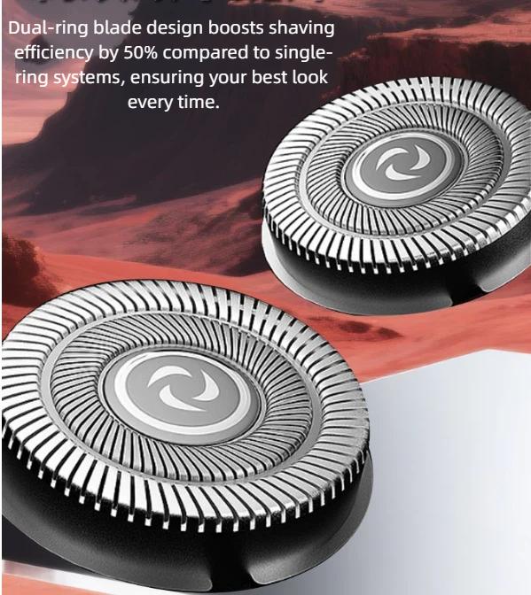 Новая мужская полностью автоматическая электрическая бритва с перезаряжаемой беспроводной конструкцией, водосмываемая умная головка бритвы