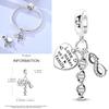 Charms Plata De Ley 925 Devil's Eye Infinity Eternal Symbol Dragonfly Positioning Buckle Charms Fit Women DIY Jewelry