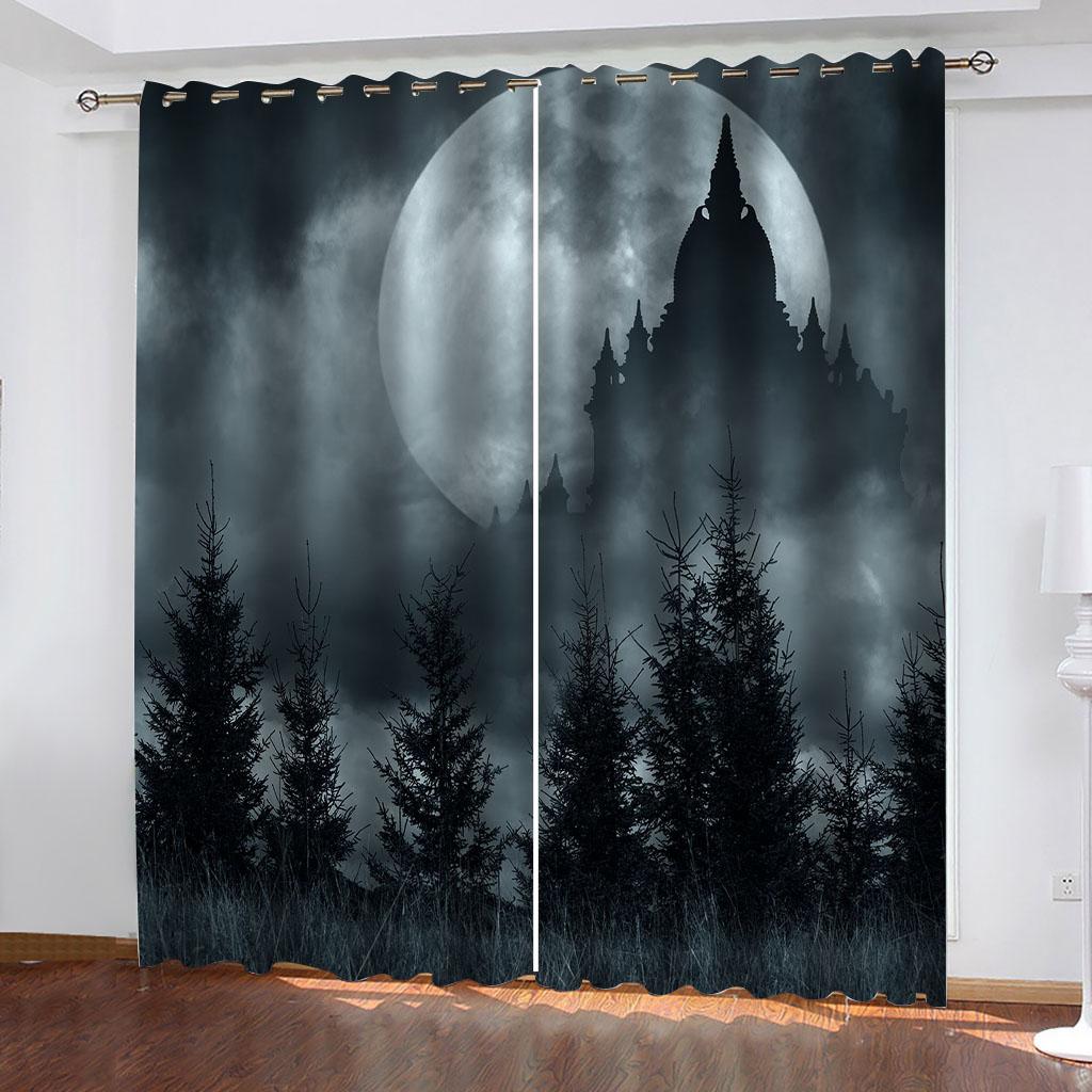 Paris Oil Painting Design Eiffel Tower In the Streets Thin Window Curtains for Living Room Bedroom Decor On Sale 2 Pieces