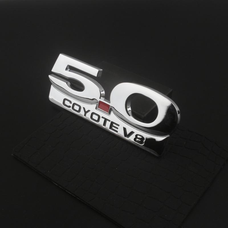 Applicable to GT car logo, tail label, metal 5.0 displacement standard, commemorative edition, side label, leaf plate label, upgrade label