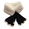 Cross Knitted Scarf Windproof Wool Collar Soft Plush Scarfs  Women Accessories