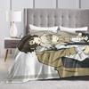 Одеяла Дазай Великий из псов Blankets Коралловый флис Плюшевое украшение Легкое тонкое покрывало для постельного белья Наружные покрывала