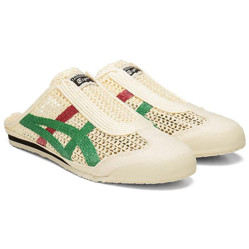 ONITSUKA TIGER MEXICO 66 Сабо Кремово-зеленые красные кроссовки 1183A707-107