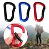 Multicolor Aluminium Equipment Climbing Button Camping Hiking Hook Alloy Carabiner Buckle Keychain