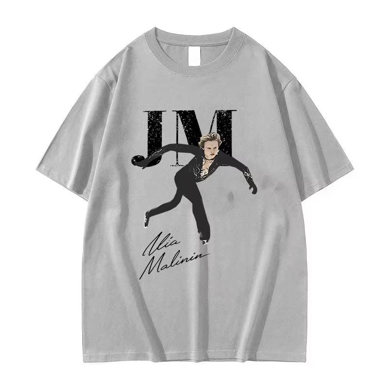 Ilia Malinin Ice Skating Fans Gift T Shirt Unisex Vintage High Quality pure Cotton Tshirts Unisex Clothing streetwear Tshirt