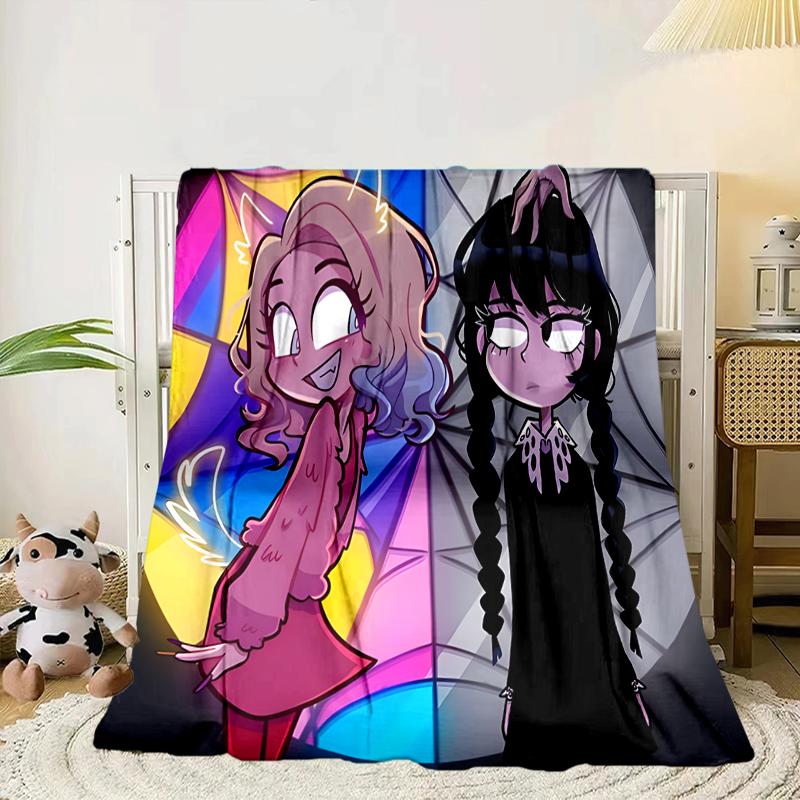 Stained Glass Gothic Romance Blanket Flannel Blanket for bed, sofa, Camping, Hiking, Picnic Essentials, gift for family Fan gifts