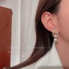 Серебряные Серьги-гвоздики с Жемчугом и Алмазной Завивкой Простые Универсальные Серьги для Ужина Корейский Стиль ins Нишевые Серьги Женские