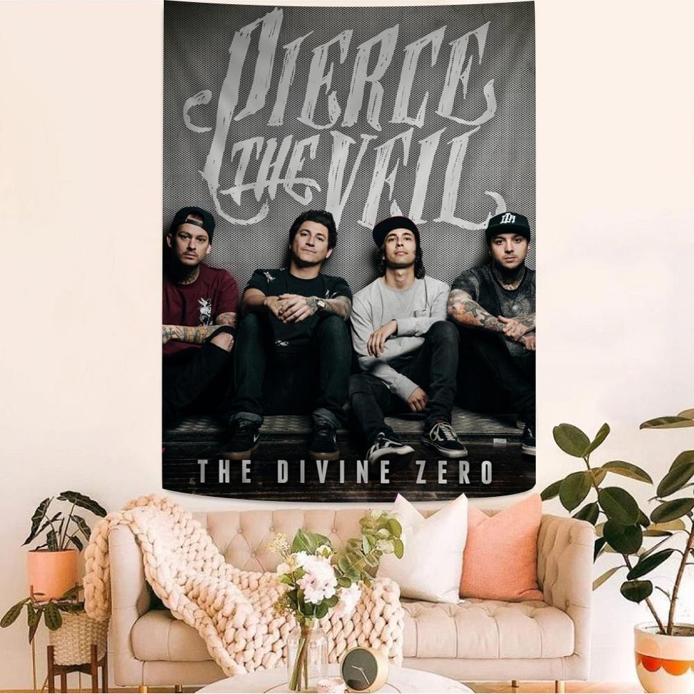 Music Band Pierce the Veil Tapestry Art Printing Art Science Fiction Room Home Decor Wall Art Decor