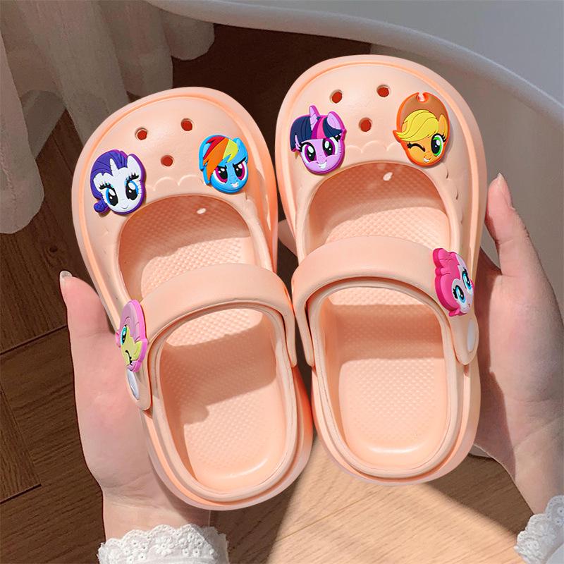 Милые Мультяшные Кроксы My Little Pony для Детей и Взрослых - Нескользящая Мягкая Подошва для Пляжа и Дома