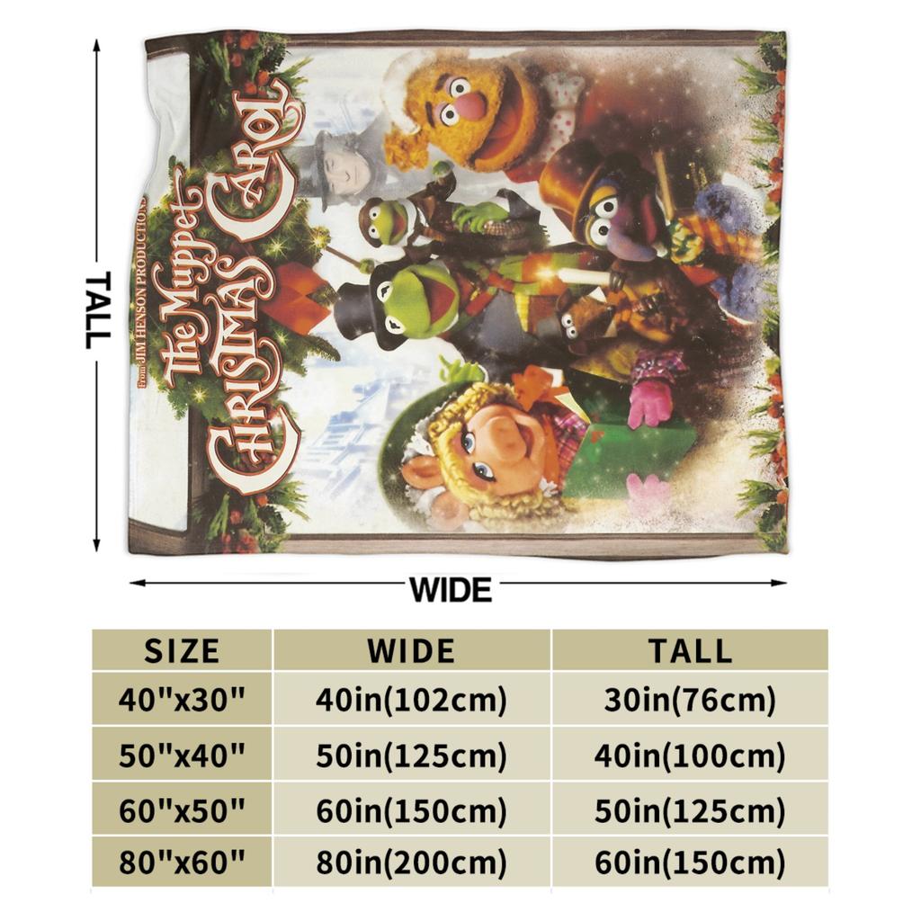 The Muppet Christmas Carol Plush Blanket Girls Boys Flannel Throw Blanket For Home Decor Soft Custom Bedspread Birthday Gift