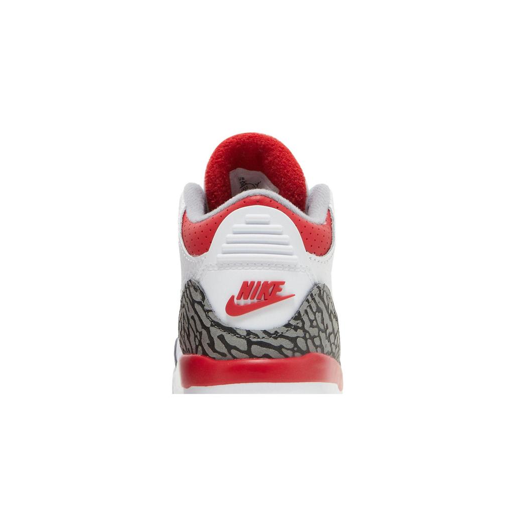 Air Jordan 3 Retro Toddler 'Fire Red' 2022 (Unisex) White / Fire Red / Cement Grey / Black Toddler Shoes DM0968 160