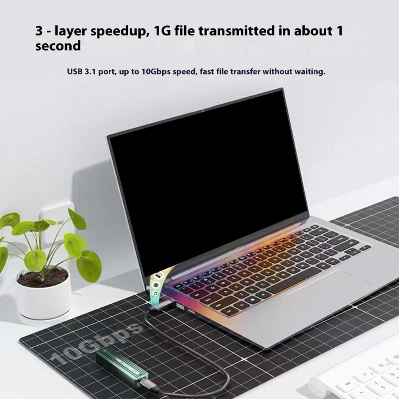 Портативный корпус для жесткого диска M.2 NVME 2280, двойной отсек, алюминиевый корпус, поддерживает скорость передачи 10 Гбит/с, адаптер для внешнего хранения