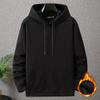 Однотонные толстовки мужские 12XL 10XL толстовки больших размеров осень-зима толстая флисовая толстовка мужская большой размер 12XL пуловер с капюшоном черный