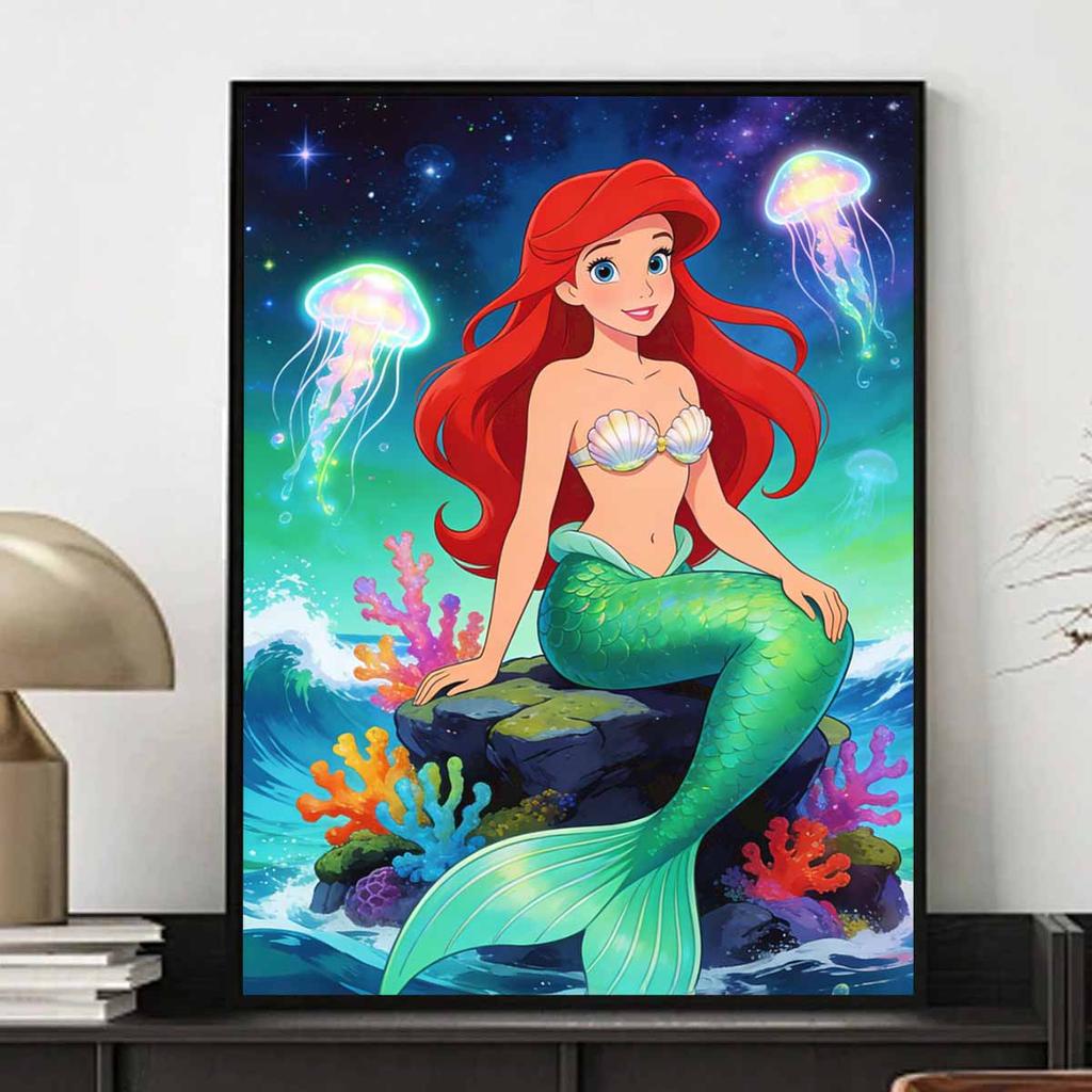 Disney Набор для алмазной мозаики Русалочка Ариэль Декор для дома, спальни, стены Поделки Ручная работа Подарок