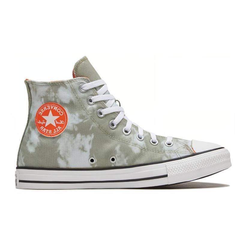 Converse Chuck Taylor All Star Круглый носок Шнуровка Высокие парусиновые Унисекс Серый
