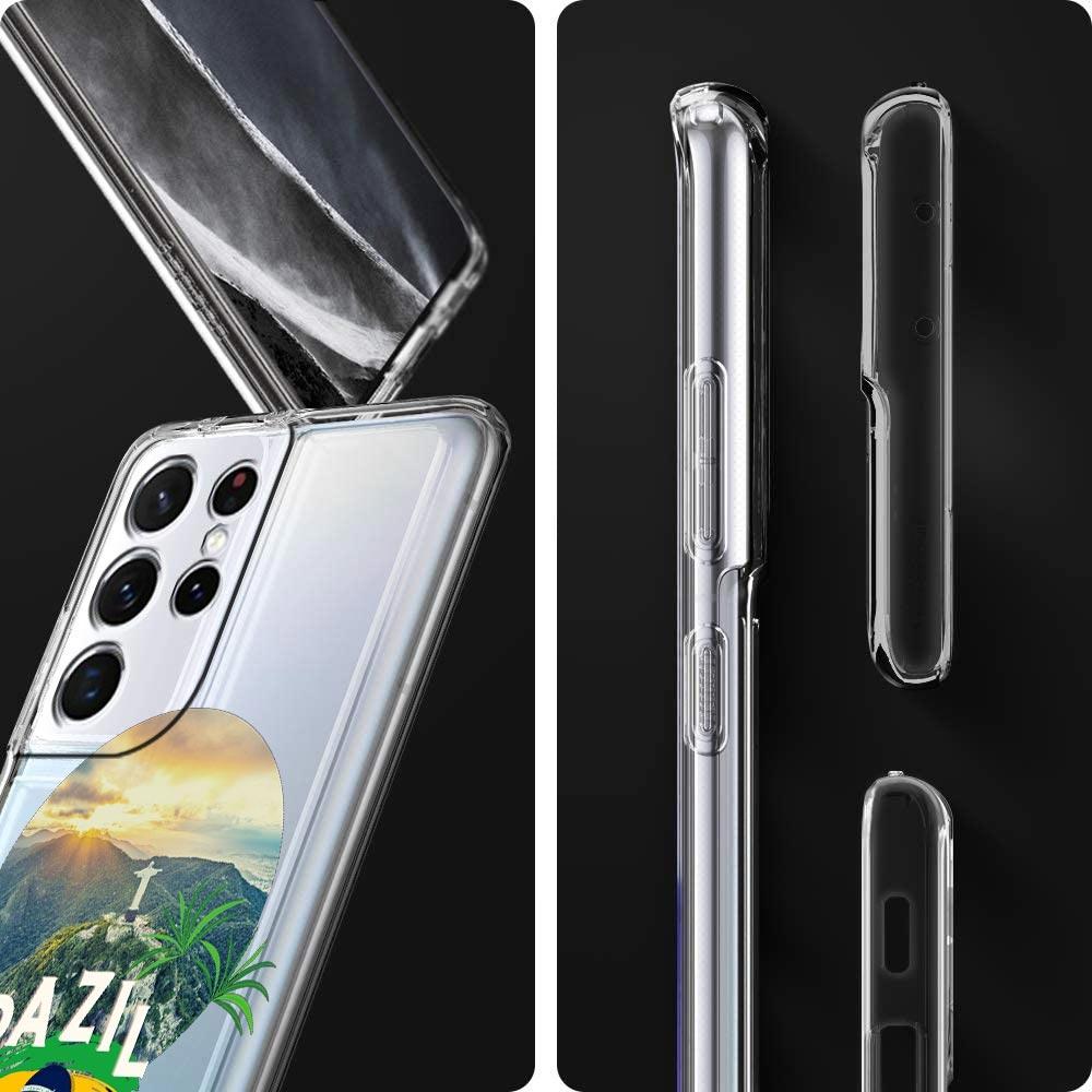 Чехол для телефона с изображением бразильского флага и футбола для Samsung Galaxy S23 S22 Ultra S20 S21 FE 5G S10 S10E S9 S8 Plus 4G, мягкий прозрачный чехол