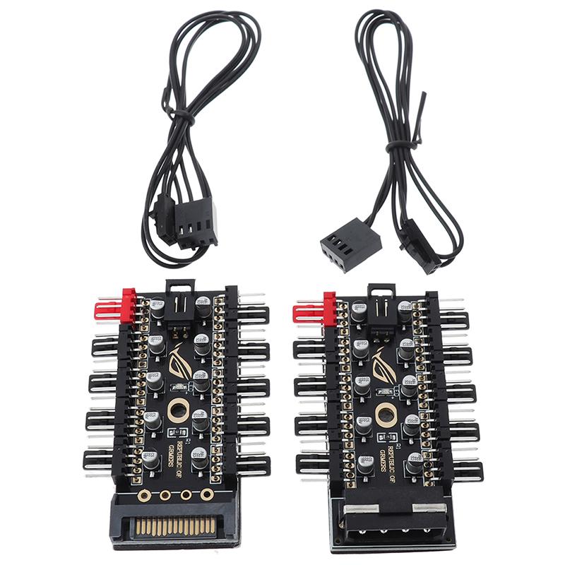 ШИМ-концентратор вентилятора 10, охладитель Sata Molex, охлаждающий вентилятор, разветвитель, адаптер контроллера скорости