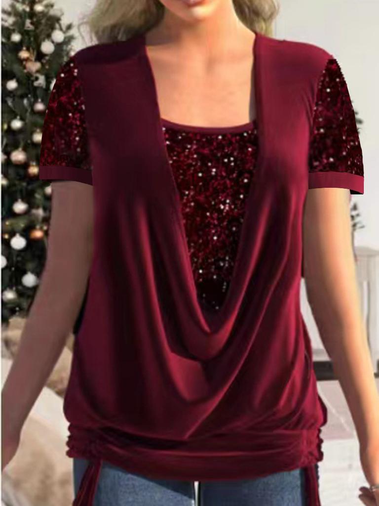 Летне-осенний новый стиль повседневная мода топ из двух частей женская футболка