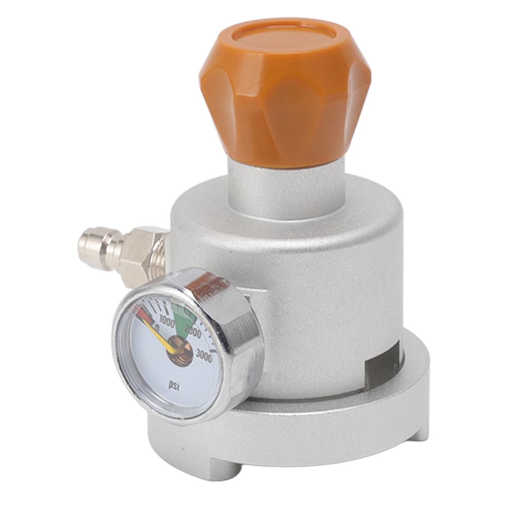 Soda Maker Adapter Aluminum Corrosion Rust Resistance CO2 Refill Connector with Pressure Gauge 8mm