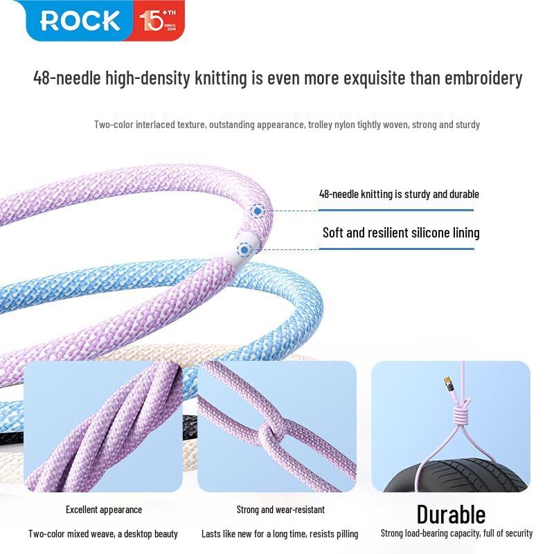 ROCK Z21 PD33W Transparent USB-C to Lightning Fast Charging Cable