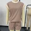 Plus Size Summer Women's Short Sleeve Top Shorts Suit Trendy Loose Pullover Round Neck Casual Suit