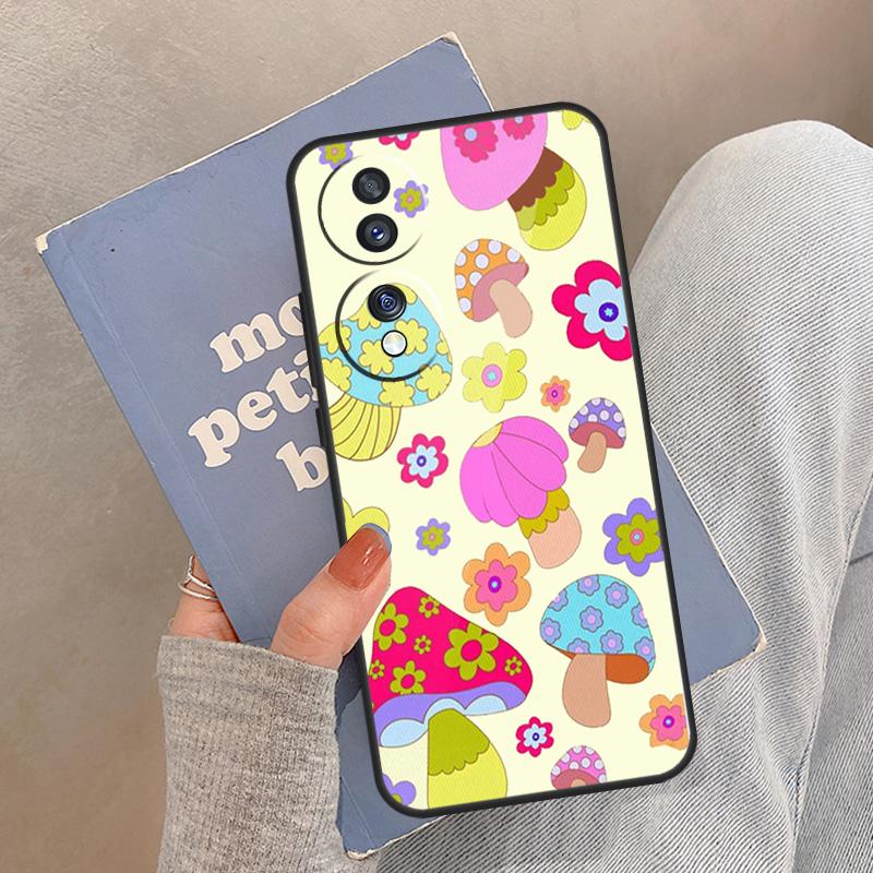 Синий Tie Dye Гроуви Гриб Пэчворк Чехол Для Honor Magic 5 6 7 8 Pro Чехол Для Honor 200 400 Lite 50 70 90 X8a X8b X9a X9b X9c
