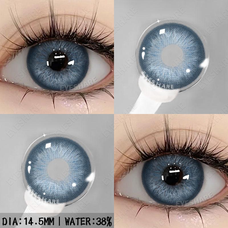 1 Pair Natural Color Contact Lenses for Eyes Brown Contacts Gray Lenses Fashion Lenses Blue Eyes Contacts Lenses Yearly