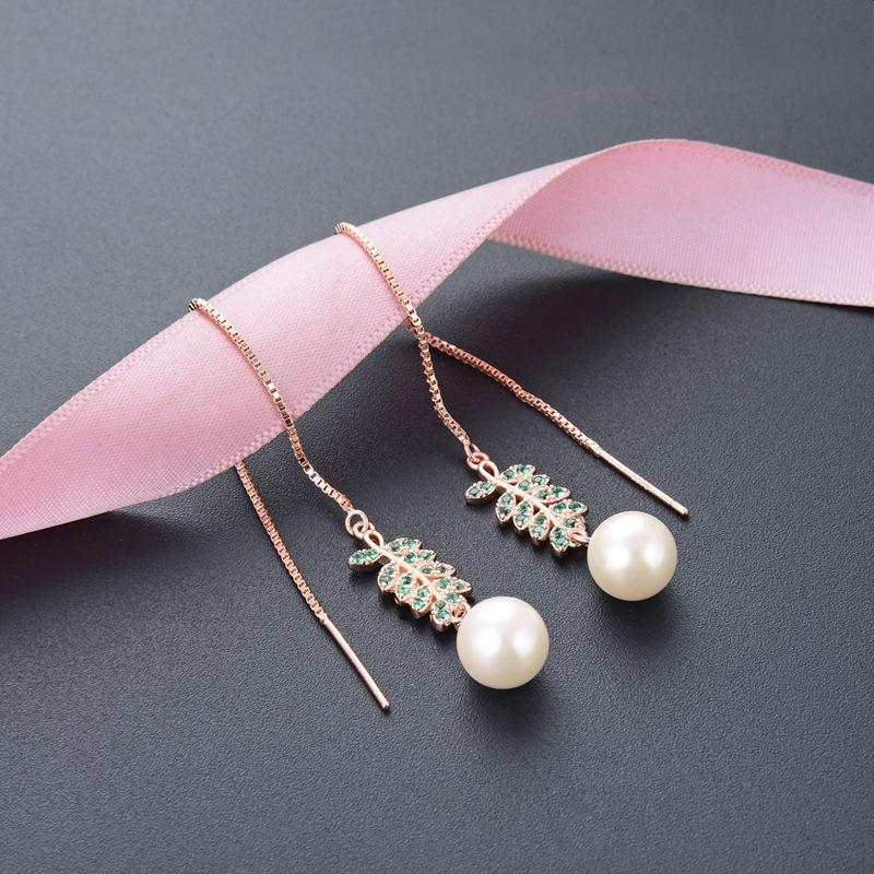 Линдон стерлингового серебра 925 пробы синтетический жемчуг серьги серьги-капли для женщин подарки на свадьбу