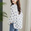 Polka Dot Women's Long Sleeve Round Neck Shirt - 2025 Spring Collection, Ingenious Design