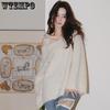 Off-shoulder Soft Waxy Christmas Sweater Women's Autumn and Winter Retro Soft Sexy Style Design Feeling Sweater