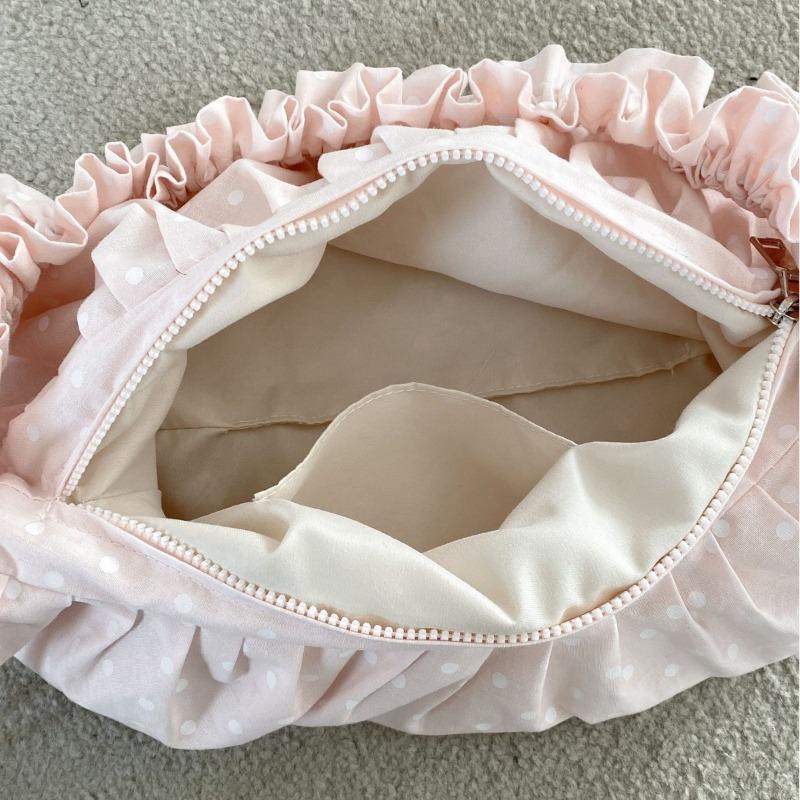 Ленивый ветер сумка в горошек женская складная новая универсальная дорожная сумка на плечо из нейлона сумка-мессенджер сумка-пельмень