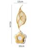 Luxury Golden Butterflies Rise Water Ceramic Ornaments Home room Bookcase Figurines Decoraion Office Desktop Sculpture Crafts