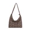 Cloth Canvas Bag Korean Style Women's Handbag Fashion Leopard Print Shoulder Bag  Shopping