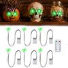 Indoor Outdoor Festive Decor 6Pcs Halloween LED Glowing Eyes with Timer And Remote, Light Up Purple for Pumpkins Skeleton Eyes, Horror DIY Masques,