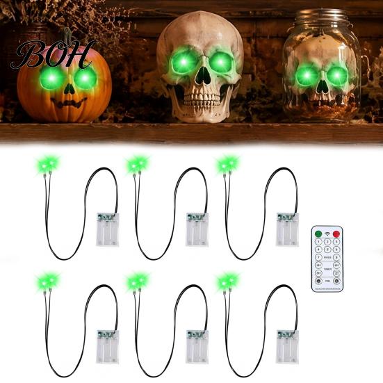 Indoor Outdoor Festive Decor 6Pcs Halloween LED Glowing Eyes with Timer And Remote, Light Up Purple for Pumpkins Skeleton Eyes, Horror DIY Masques,