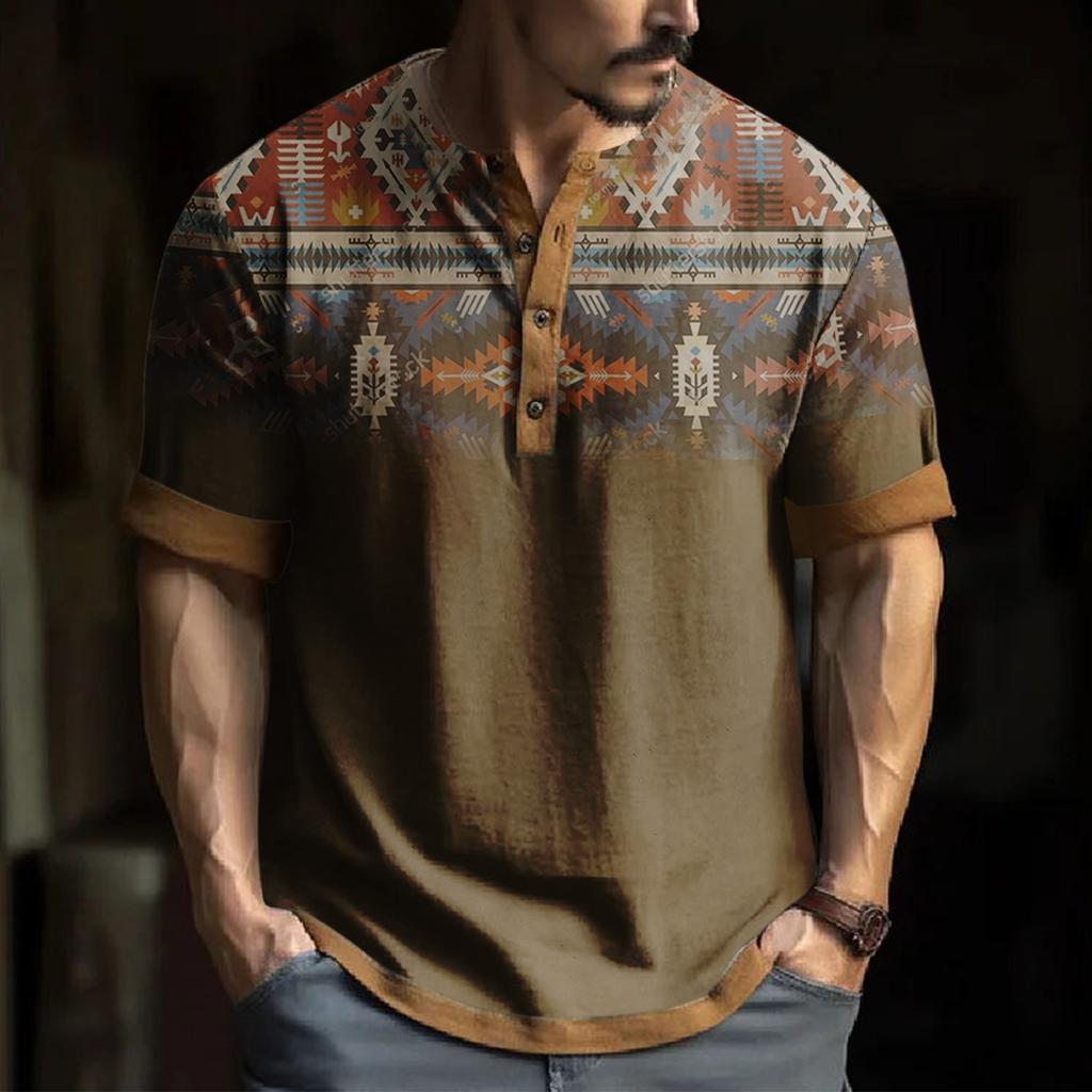 Men's Short Sleeve Graphic And Embroidered Fashion T-Shirt Spring And Summer Short Sleeve Printed