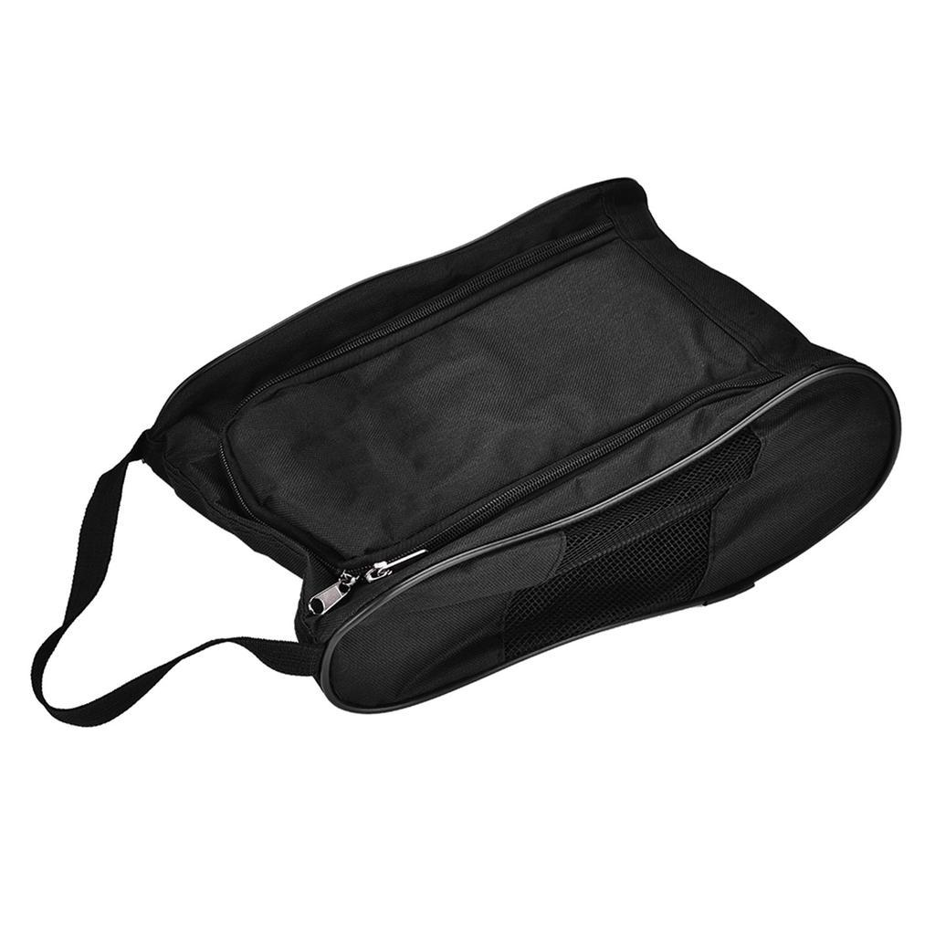 Portable Breathable Golf Shoes Bag Case Pocket Pouch Storage Sports Accessory(Black)