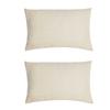 In Home Cotton Linen Rectangular Cushion Cover (Pack of 2)