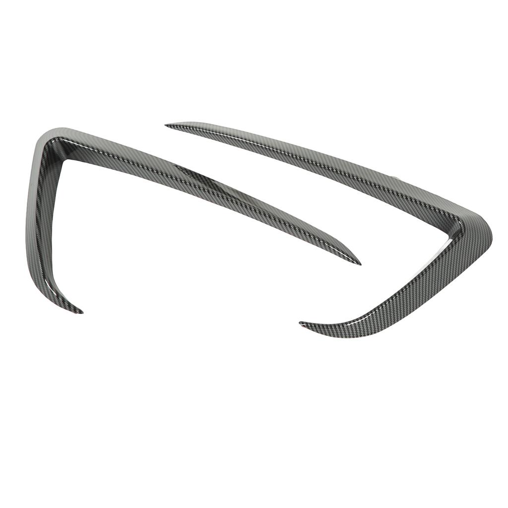 2PCs Front Bumper Wind Knife Front Bumper Blade Trim Replacement for Tesla Model Y 2020‑2022 Carbon Fiber Style